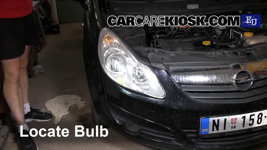 2008 Opel Corsa D 1.2L 4 Cyl. Éclairage Feu de jour (remplacer l'ampoule)